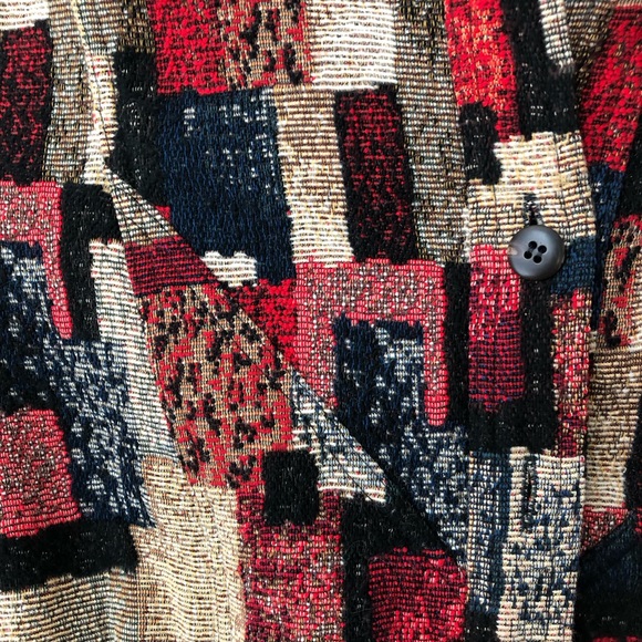 Sézane Robe Paulette Mini Dress in Jacquard Multicolor Tweed Patchwork Size 34 - Picture 7 of 8